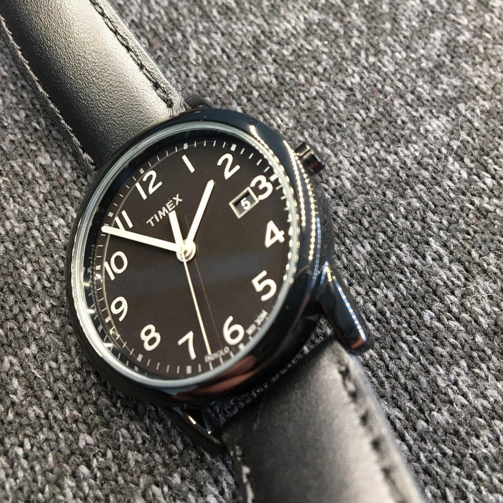 Timex T2N947 Wrist Watch - Black Leather